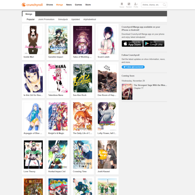 Crunchyroll Ends Digital Manga App On Mobile And Web On December 11 