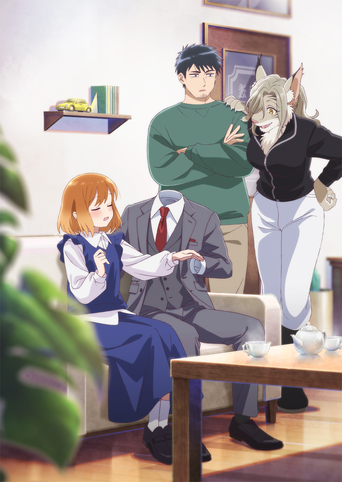 Toumei Otoko to Ningen Onna- Sonouchi Fuufu ni Naru Futari Anime Key Visual